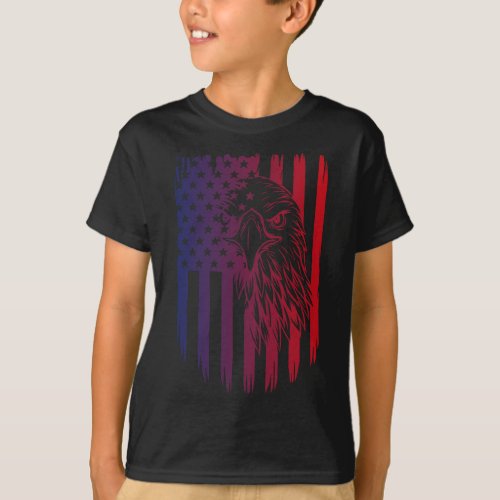 Eagle Tee 4th Of July Usa American Flag Women Men 