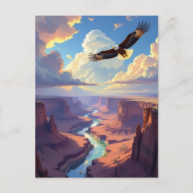 Eagle Themed Keeping in Touch Postcard (Front)