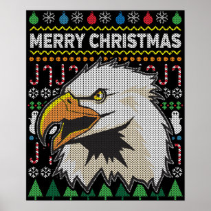 : American Bald Eagle Merry Christmas Ugly Xmas Design