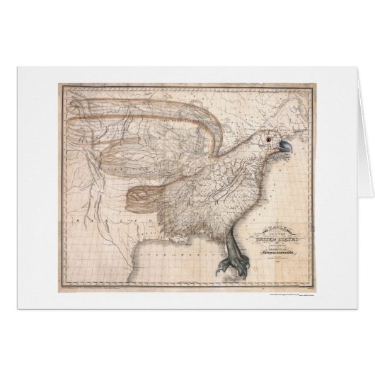Eagle United States Map 1832 Cards (Front Horizontal)
