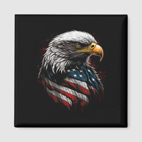 Eagle Us American Flag 4th Of July Men Women Boys  Magnet