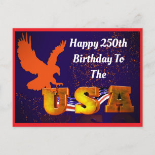 Eagle USA 250th Birthday  Postcard