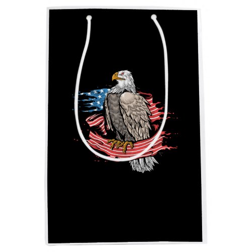 eagle usa army art medium gift bag