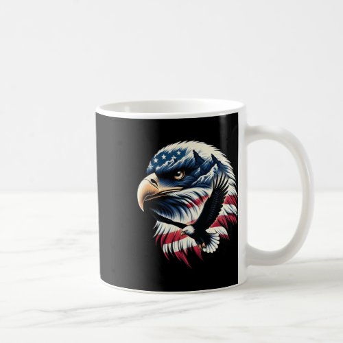 Eagle Usa Flag 4th Of July Man Woman Art  Coffee Mug