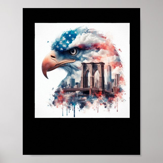 Eagle Usa Sticker  Poster (Front)