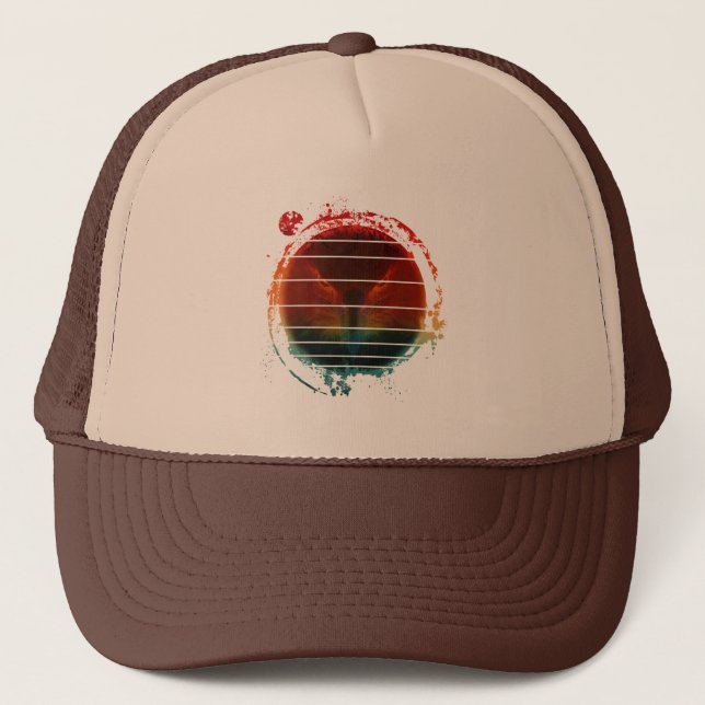 EAGLE VINTAGE DARK RETRO TRUCKER HAT (Front)