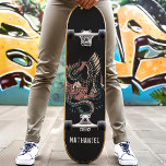 Eagle Vs Snake Retro Tattoo Style Custom Name Skateboard<br><div class="desc">Eagle Vs Snake Retro Tattoo Style Custom Name skateboard</div>