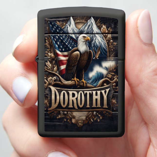 Eagle Watch Over Dorothy Zippo Lighter (In Hand)
