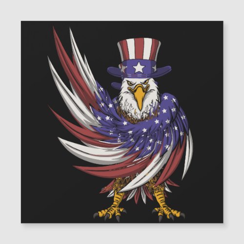 eagle wearing a uncle sam hat vector illustration