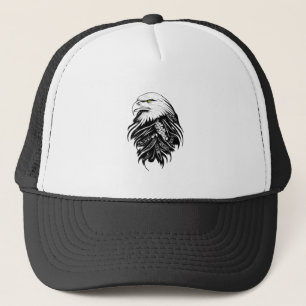 Eagle Wild Animal Nature Illustration Art Tattoo Trucker Hat