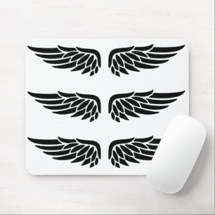 Eagle wing black&white theme mouse pad