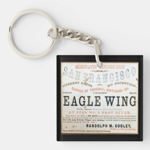 Eagle wing Clipper Sailing  Keychain