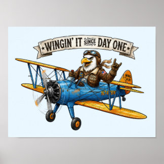 Eagle Winging It Poster