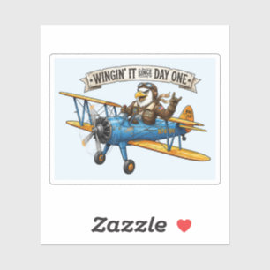 Eagle Winging It Sticker