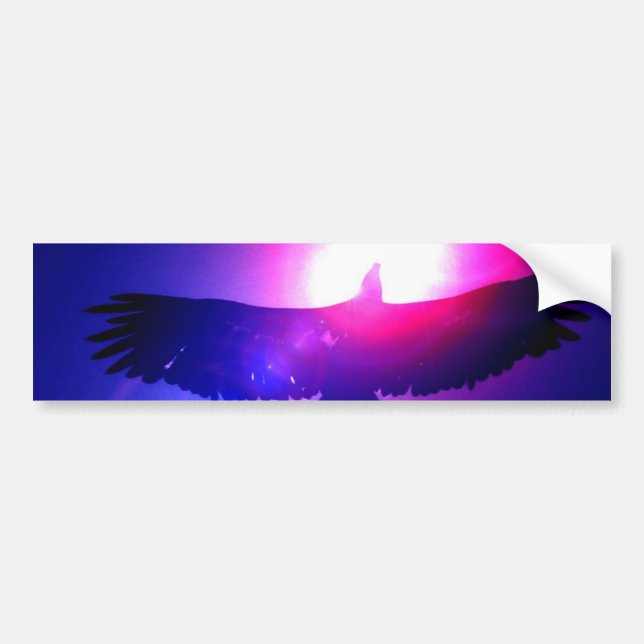 Eagle Wings - Eagle in Flight Bumper Sticker (Front)