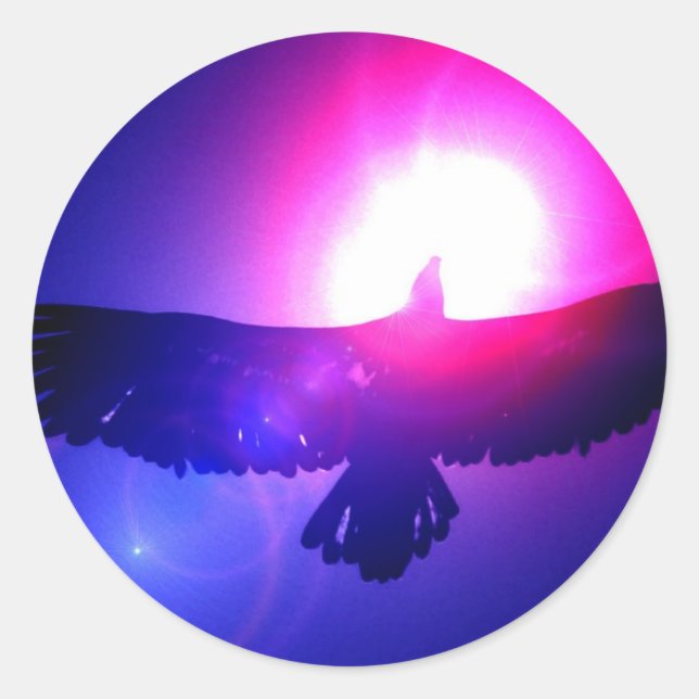 Eagle Wings - Eagle in Flight Classic Round Sticker (Front)