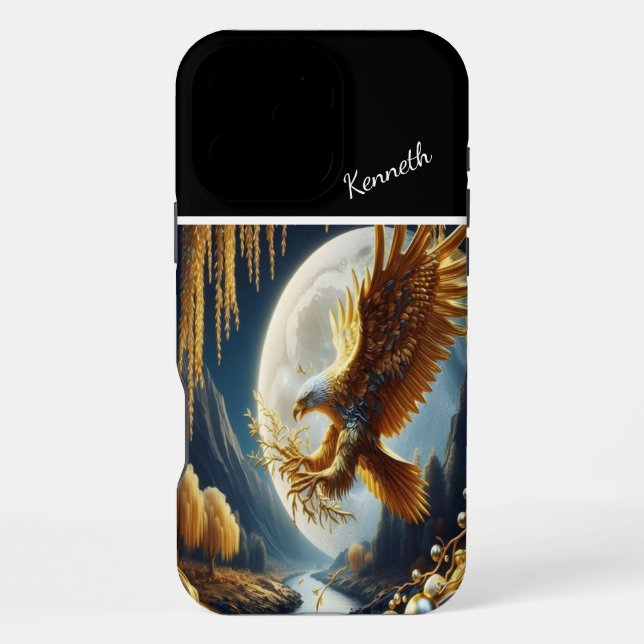 Eagle Wings Outstretched, Iphone Case (Back)