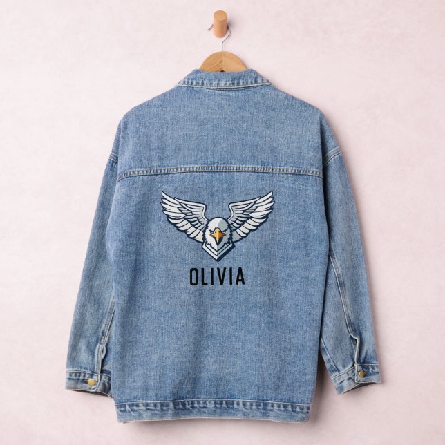 Eagle Wings Personalized Denim Jacket (Hangar)