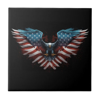 eagle-with-american-flag-it ceramic tile