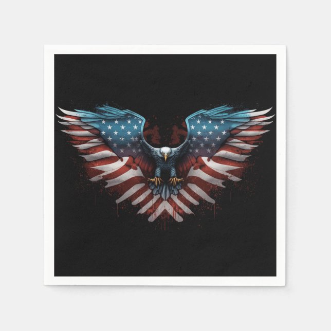 eagle-with-american-flag-it napkins (Front)