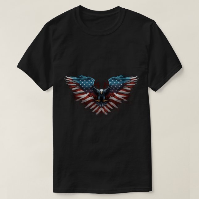 eagle-with-american-flag-it T-Shirt (Design Front)