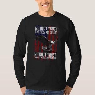 Eagle With American Flag T-Shirt