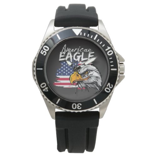 Eagle with American Flag Watch