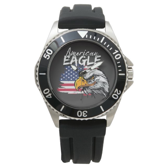 Eagle with American Flag Watch (Front)