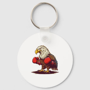Eagle With Boxing Gloves For A Cool And Fierce Gra Keychain