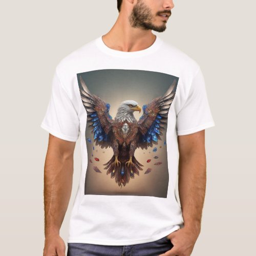 Eagle with crystal t shirt 