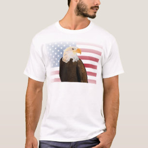 Eagle with Faded American Flag T-Shirt