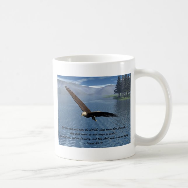 Eagle with Scripture Coffee Mug (Right)