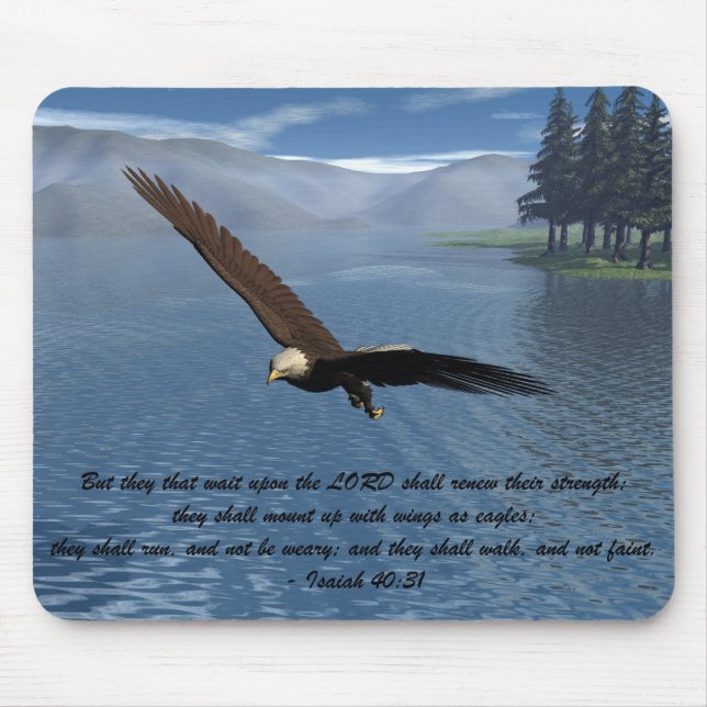 Eagle with Scripture Mouse Pad (Front)