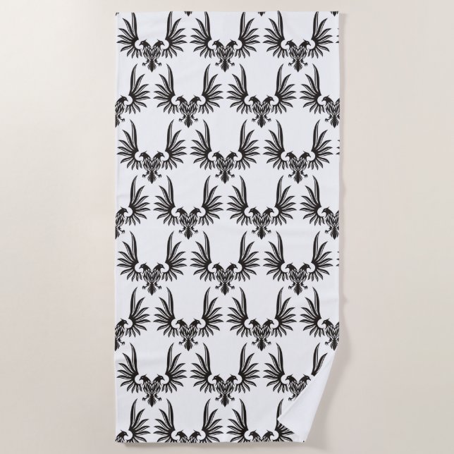 Eagle with two heads beach towel (Front)