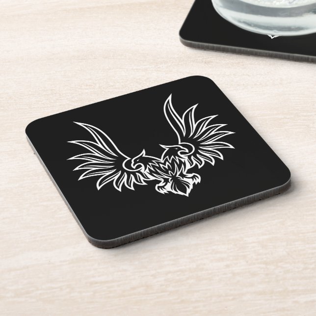 Eagle with two heads beverage coaster (Left Side)