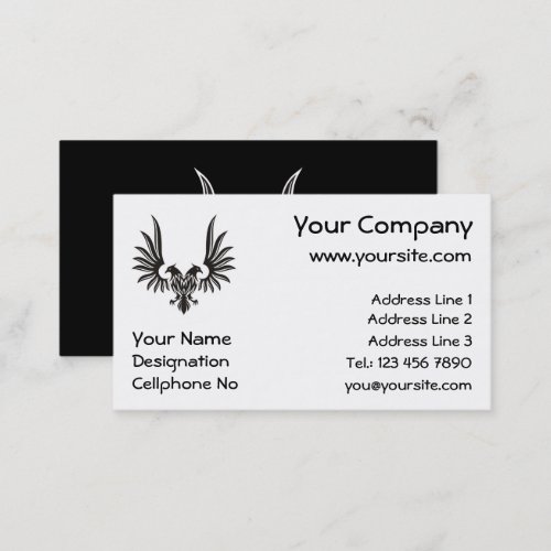 Eagle with two heads business card