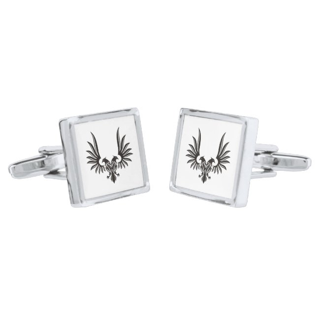 Eagle with two Heads Cufflinks (Angled)
