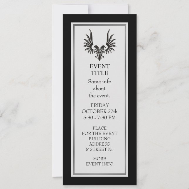 Eagle with two heads invitation (Back)