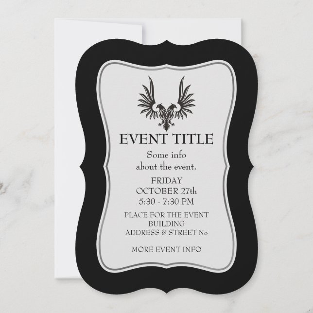 Eagle with two heads invitation (Back)