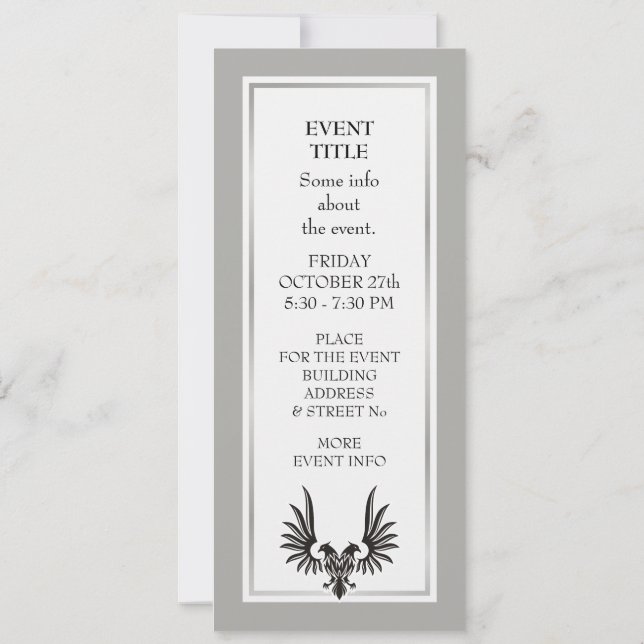 Eagle with two heads invitation (Back)