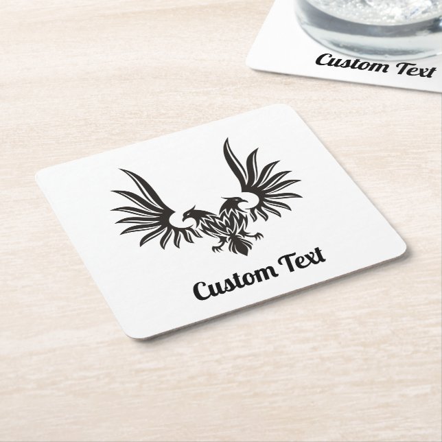 Eagle with two Heads Paper Coaster (Angled)