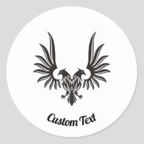 Eagle with two Heads Round Sticker