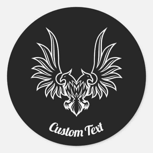 Eagle with two Heads Round Sticker (Front)