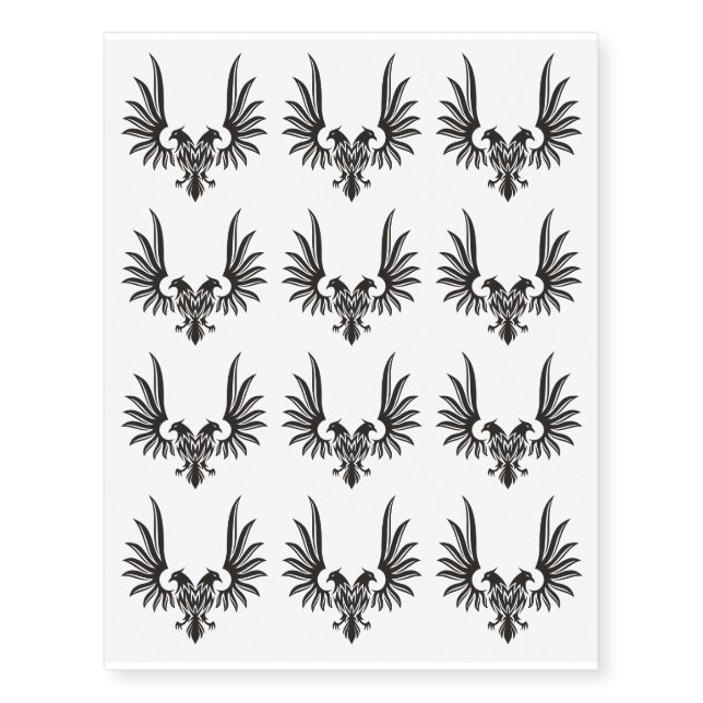 Eagle with two Heads Temporary Tattoos (Front)