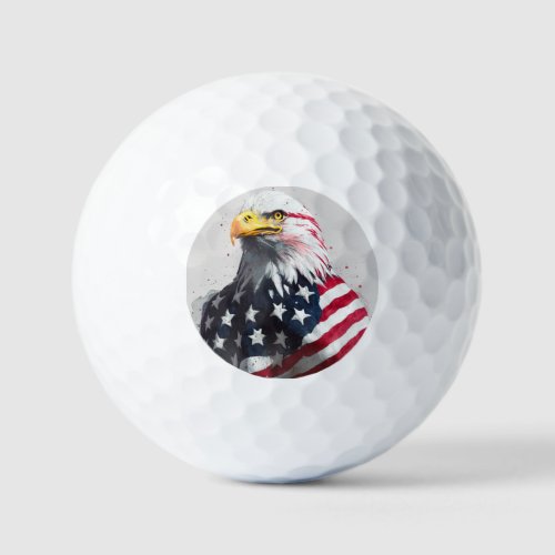 Eagle wrapped with American flag D1 Golf Balls