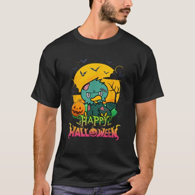 Eagle Zombie Trick Or Treat Halloween Costume  T-Shirt (Front)