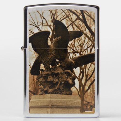 Eagles and Prey Sculpture in NYC Central Park Zippo Lighter