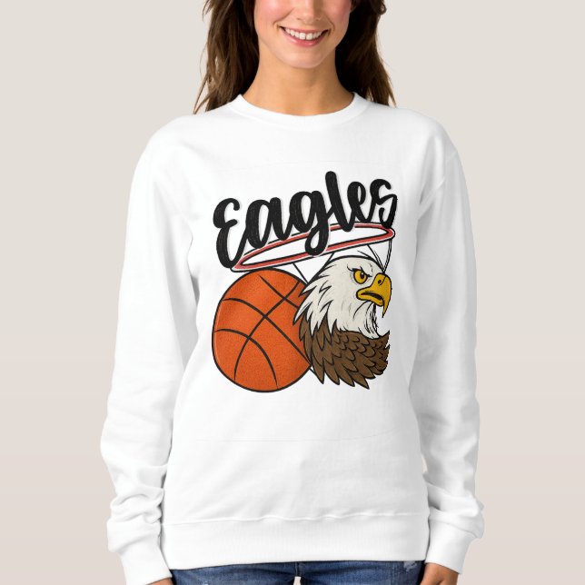 Eagles Basketball Mascot Design – Bold Sports tee (Front)