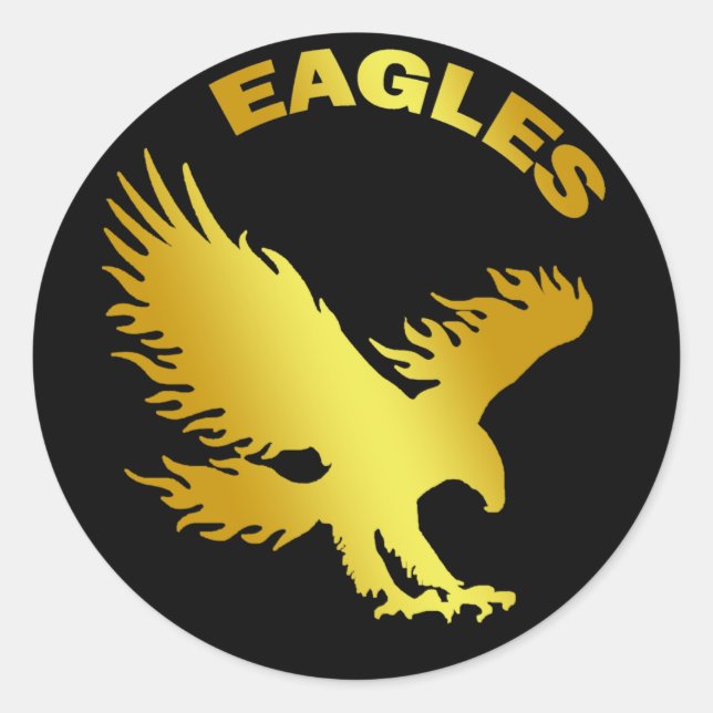 EAGLES CLASSIC ROUND STICKER (Front)