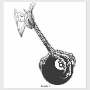 Eagles Claw 8 ball Pool Billiards Game Art Sticker